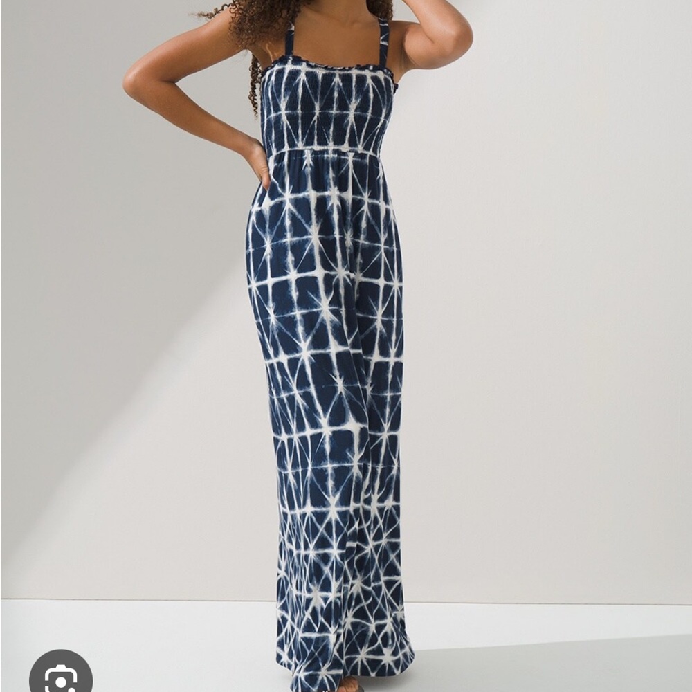 Soma smocked max dress with built in bra